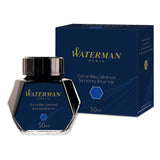 Waterman Ink Bottle (Mysterious Blue - 50 ML) 9000005334. A unique 50 ml ink bottle comes with multi-faceted 9 sides which help you to grasp every remaining drop of ink. Genuine Waterman Ink, France. Onlinemantra.in