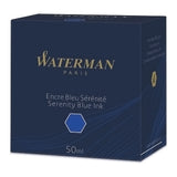 Waterman Ink Bottle (Mysterious Blue - 50 ML) 9000005334. A unique 50 ml ink bottle comes with multi-faceted 9 sides which help you to grasp every remaining drop of ink. Genuine Waterman Ink, France. Onlinemantra.in