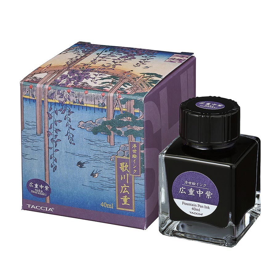 Taccia Ukiyo-e Ink Bottle (Naka Murasaki - 40 ML) TFPI-WD42-11